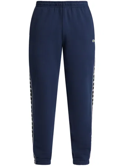 Lacoste Logo-tape Cotton-blend Track Pants In 蓝色