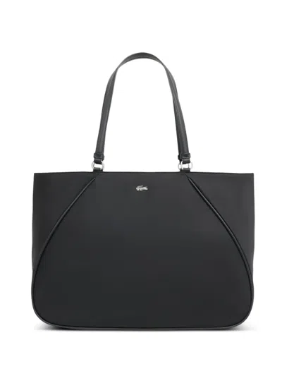 Lacoste Logo Top Handle Tote Bag In Black