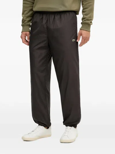 Lacoste Logo Track Pants In Brown