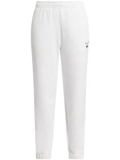 Lacoste Logo Track Pants In White