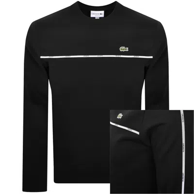 Lacoste Logo Trim Sweatshirt Black