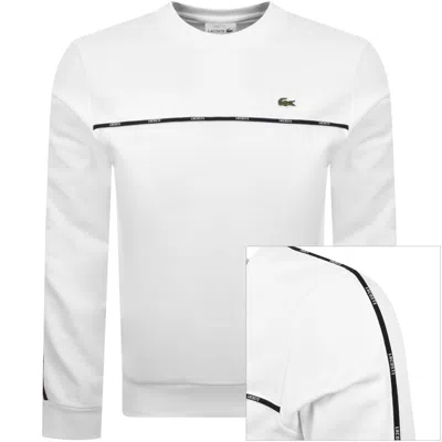 Lacoste Logo Trim Sweatshirt White