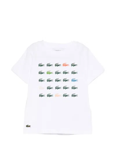 Lacoste Kids' Logo T-shirt In White