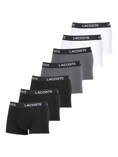 Lacoste Logo-waistband Boxers (pack Of Seven) In Black