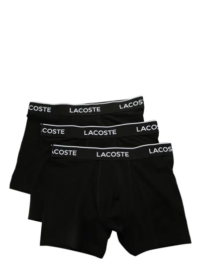 Lacoste Three-pack Black Casual Boxers In 031 Black