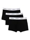 Lacoste Core Essentials Assorted 3-pack Stretch Cotton Boxer Briefs In Black