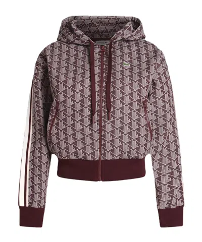 Lacoste Logo Zip-up Sweatshirt In Multi