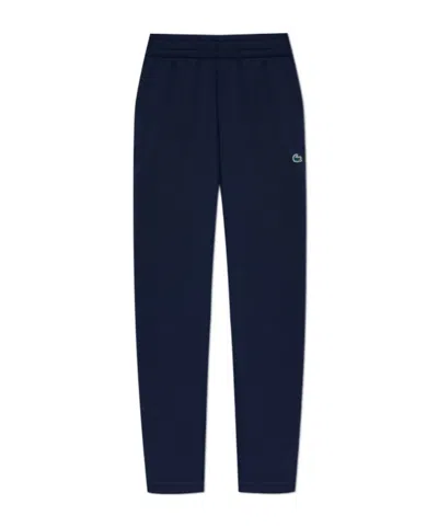 Lacoste Logo-appliqué Track Pants In Blue