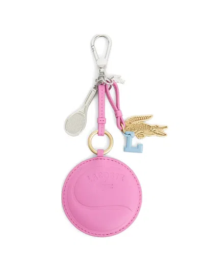 Lacoste Logo-detail Keyring In Pink