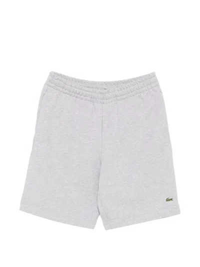 Lacoste Logo-detail Track Shorts In Gray