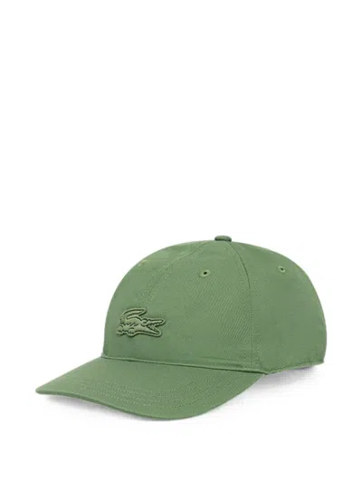 Lacoste Logo-embroidered Baseball Cap In Green