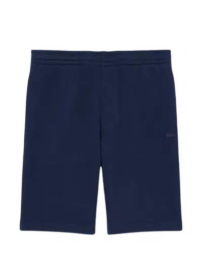 Lacoste Logo-embroidered Drawstring Shorts In Blue