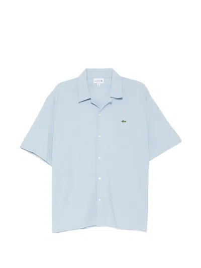 Lacoste Logo-embroidered Shirt In Blue