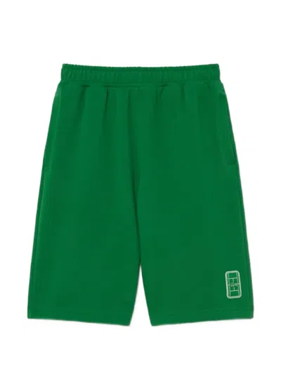 Lacoste Logo-embroidered Shorts In Green
