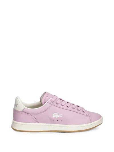 Lacoste Logo-embroidered Sneakers In Pink