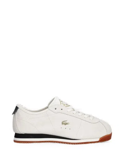 Lacoste Logo-embroidered Suede Sneakers In Animal Print