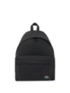 Lacoste Logo-patch Backpack In Black