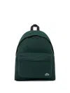 Lacoste Logo-patch Backpack In Green