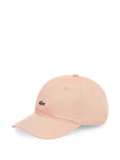 Lacoste Logo-patch Baseball Cap In Pink