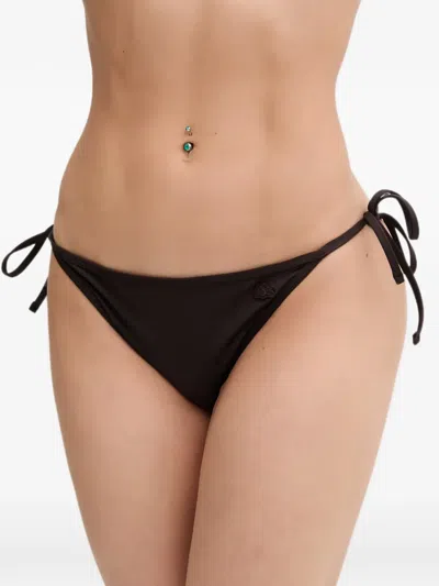 Lacoste Logo-patch Bikini In Brown