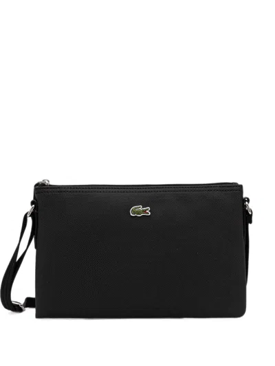 Lacoste Logo-patch Cross Body Bag In Black