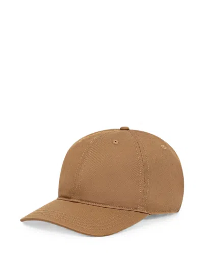 Lacoste Logo-patch Curved-peak Baseball Cap In Brown