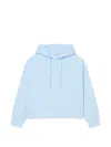 Lacoste Logo-patch Drawstring Hoodie In Blue