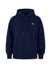 Lacoste Logo-patch Drawstring Hoodie In Multi