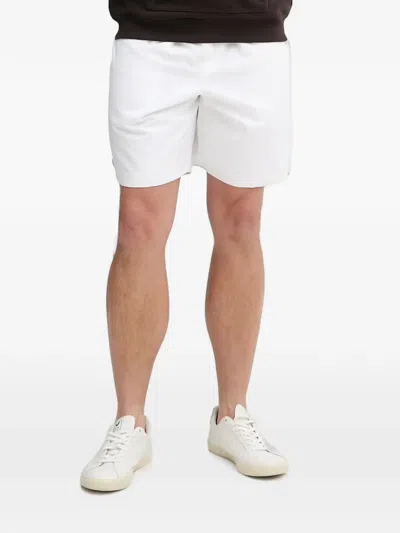 Lacoste Logo-patch Drawstring Shorts In White