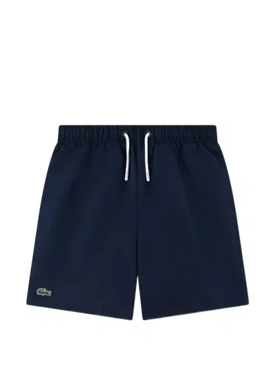 Lacoste Kids' Logo-patch Drawstring Swim Shorts In Blue