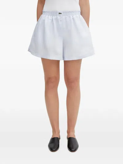Lacoste Logo-patch Elasticated Shorts In White