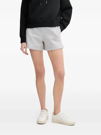Lacoste Logo-patch Elasticated-waist Shorts In Gray