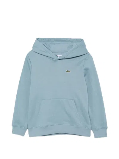 Lacoste Kids' Logo-patch Hoodie In Blue