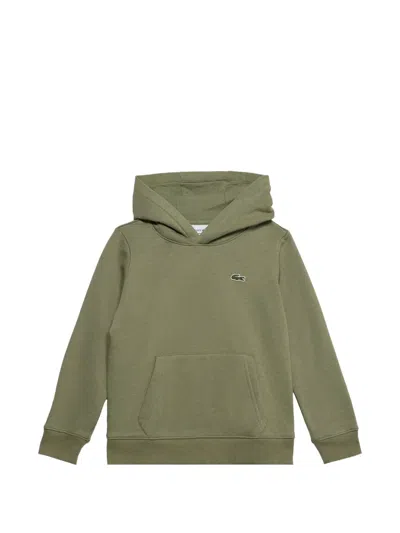 Lacoste Kids' Logo-patch Hoodie In Green