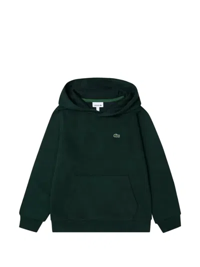 Lacoste Kids' Logo-patch Hoodie In Green