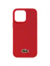 Lacoste Logo-patch Iphone 16 Pro Max Case In Neutral