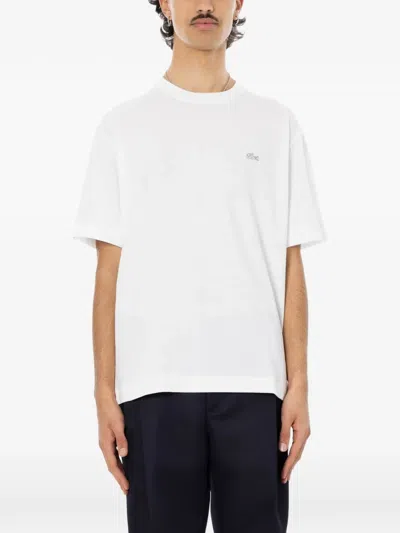 Lacoste Logo-patch Loose-fit T-shirt In White