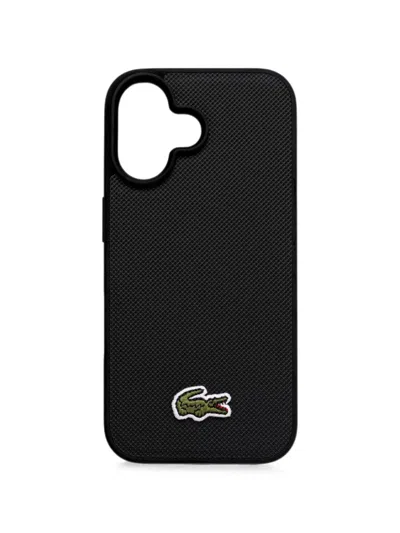 Lacoste Logo-patch Piqué Iphone 16 Case In Pink