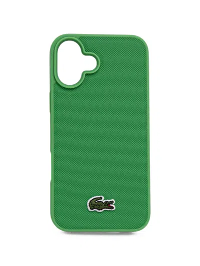 Lacoste Logo-patch Piqué Iphone Case In Transparent