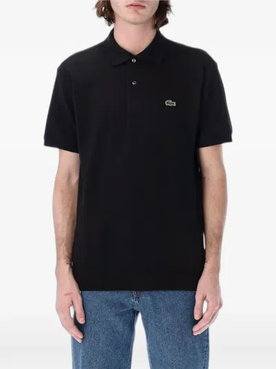 Lacoste Polo Shirt Regular Fit Petit Pique Cotton In Black