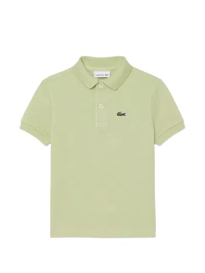 Lacoste Kids' Logo-patch Piqué Polo Shirt In Green
