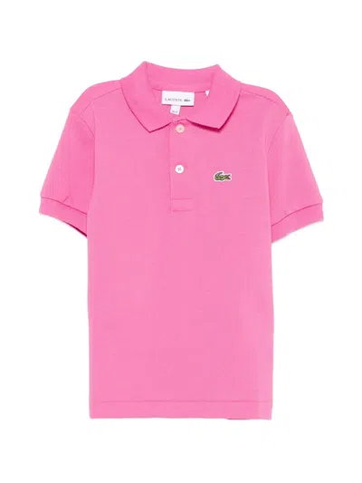 Lacoste Kids' Logo-patch Piqué Polo Shirt In Multi