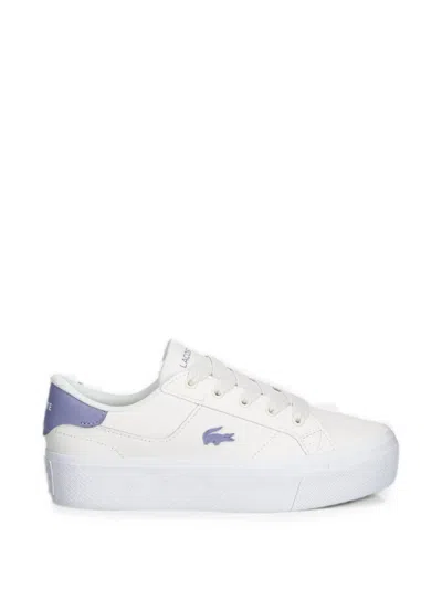 Lacoste Logo-patch Platform Sneakers In White