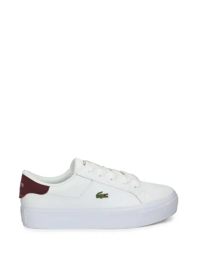 Lacoste Logo-patch Platform Sneakers In White