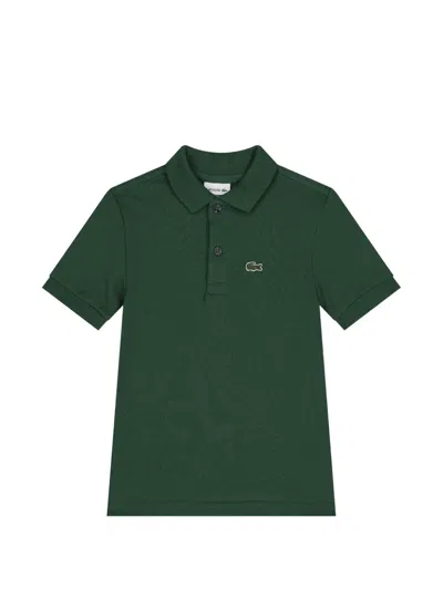 Lacoste Kids' Logo-patch Polo Shirt In Green