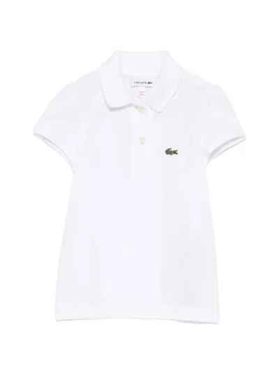 Lacoste Kids' Logo-patch Polo Shirt In White