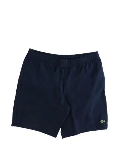 Lacoste Logo-patch Shorts In Blue