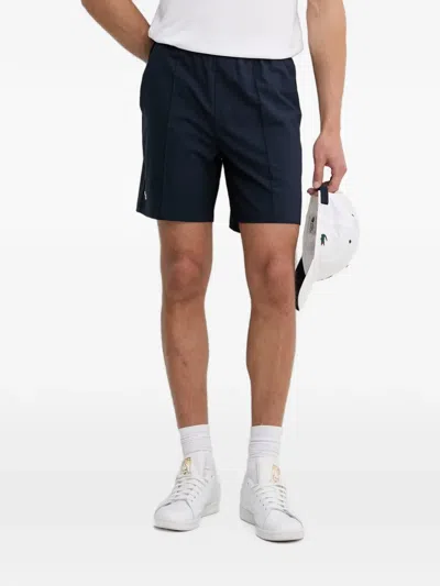 Lacoste Logo-patch Shorts In Blue