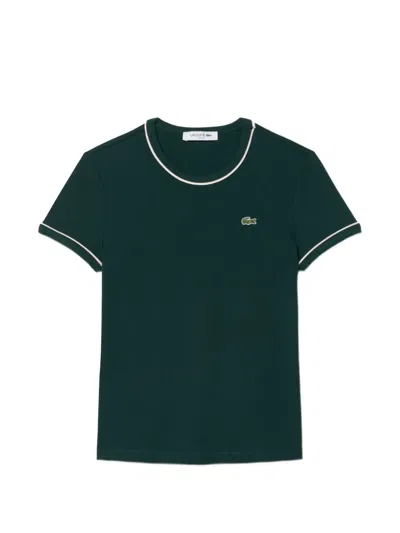 Lacoste Logo-patch Short-sleeve T-shirt In Green