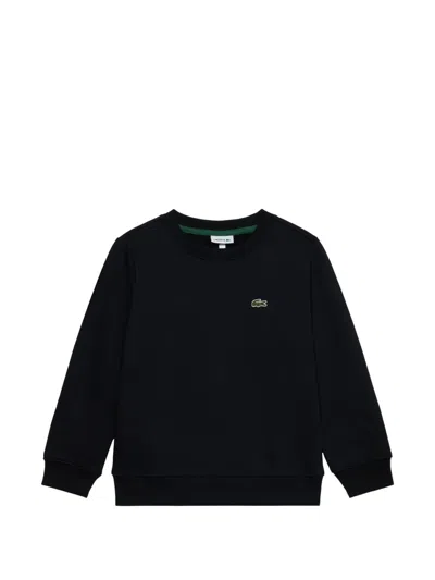 Lacoste Kids' Logo-patch Sweater In Black